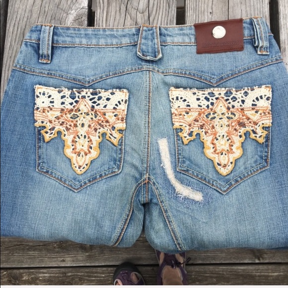 Anthropologie Denim - Antik Denim Crochet Patch Jeans! NEW!